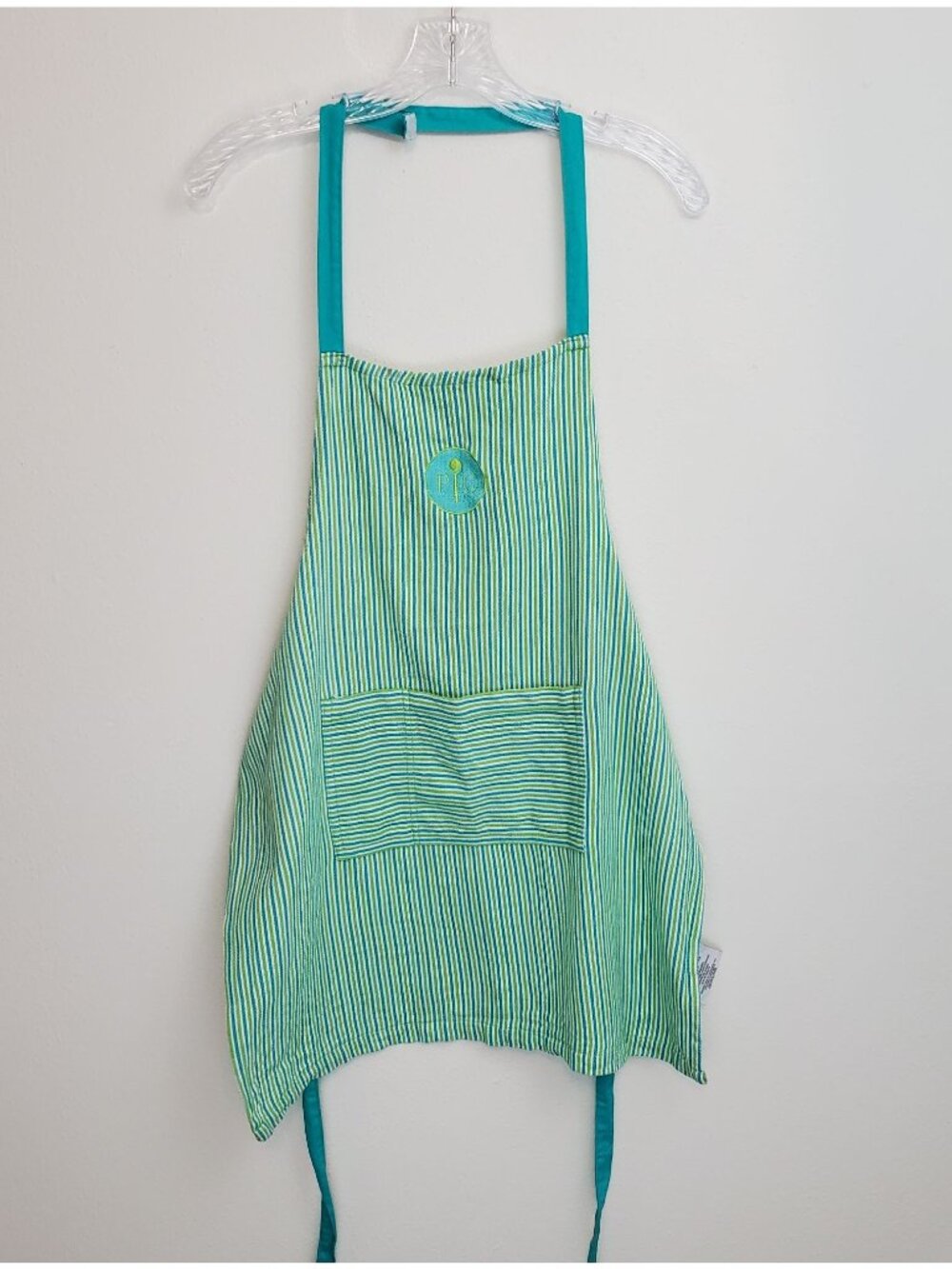 Pampered Chef striped cotton apron